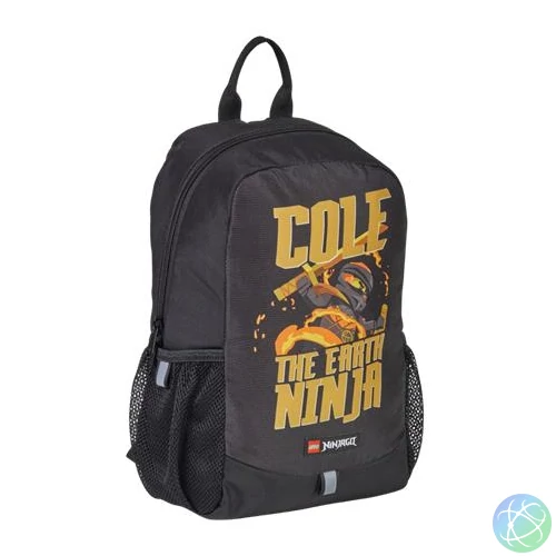 Hátizsák, közepes, LEGO "Ninjago Cole", fekete-mintás