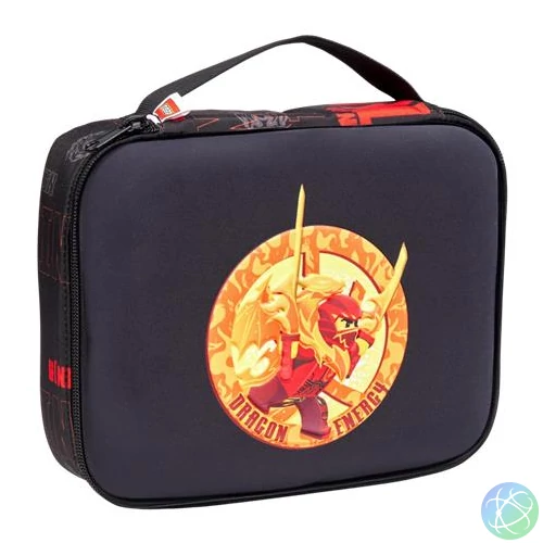 Uzsonnás táska, LEGO "Ninjago Dragon Energy", fekete-mintás