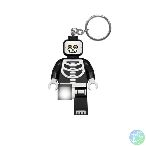 Kulcstartó, LED világítással, LEGO "Skeleton Guy"