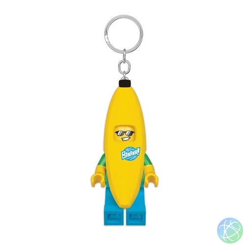 Kulcstartó, LED világítással, LEGO "Banana Guy"