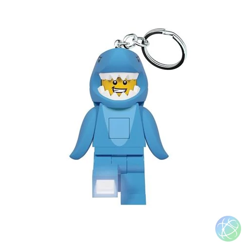 Kulcstartó, LED világítással, LEGO "Shark Suit Guy"