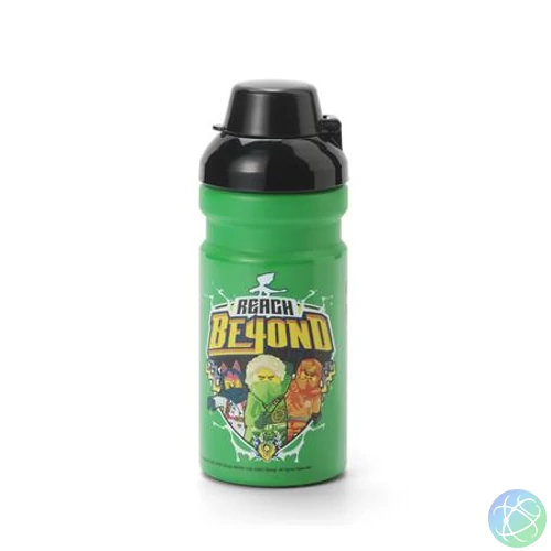 Kulacs, 390 ml, LEGO "Ninjago", zöld-fekete-mintás