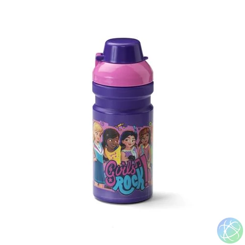Kulacs, 390 ml, LEGO "Friends", lila-rózsaszín-mintás