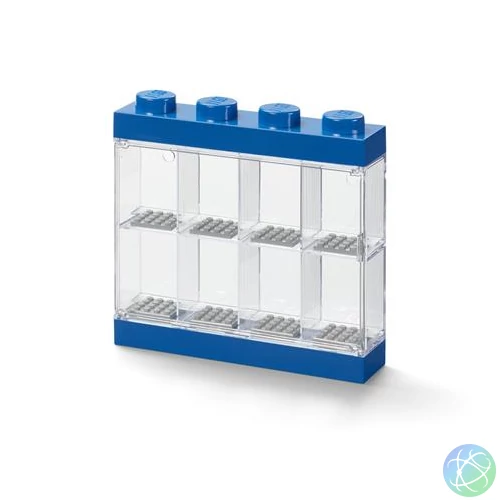 Gyűjtődoboz, minifiguráknak, 8 rekesz, LEGO, kék