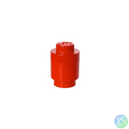 Tárolódoboz, henger, LEGO, piros