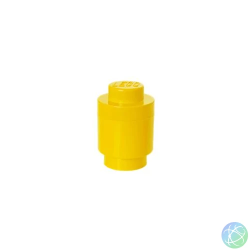 Tárolódoboz, henger, LEGO, sárga