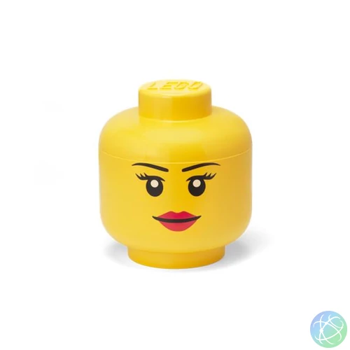 Tárolódoboz, fej, nagy, LEGO, Girl
