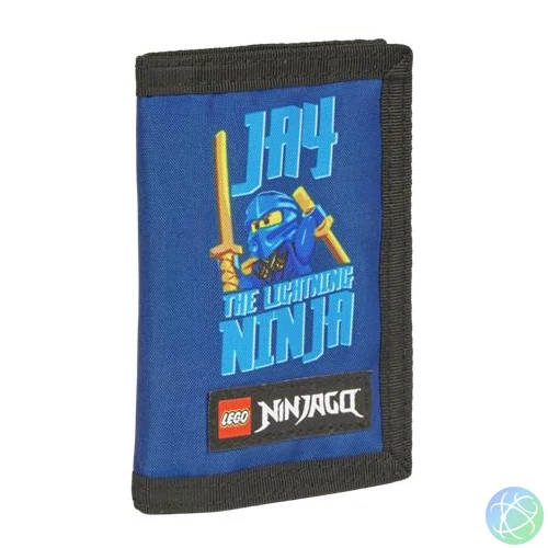 Pénztárca, tépőzáras, LEGO "Ninjago Jay", kék-mintás