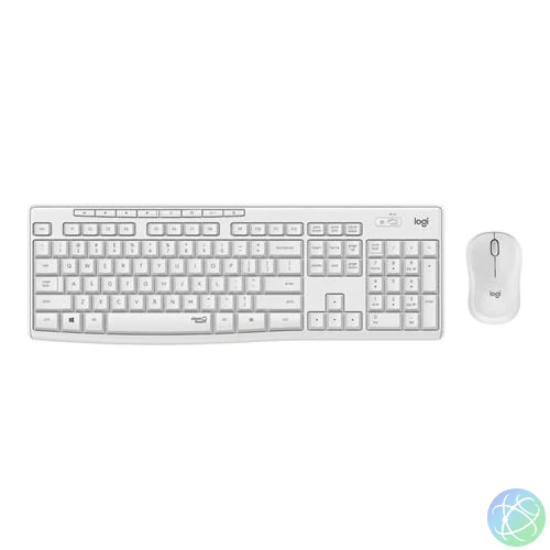 Egér- és billentyűzet készlet, vezeték nélküli, USB, LOGITECH, "MK295", piszkosfehér