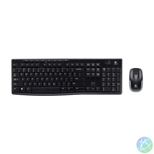 Egér- és billentyűzet készlet, vezeték nélküli, USB, HUN, LOGITECH "MK270", fekete