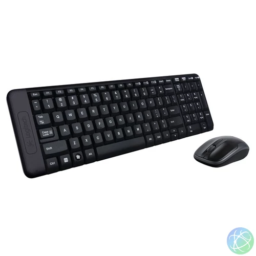 Egér- és billentyűzet készlet, vezeték nélküli, USB, HUN, LOGITECH "MK220", fekete
