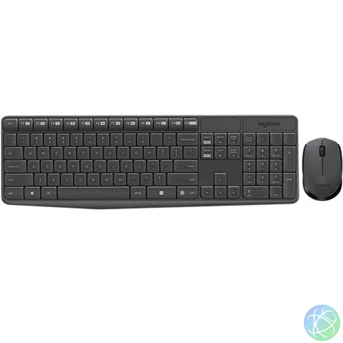 Egér- és billentyűzet készlet, vezeték nélküli, USB, HUN, LOGITECH "MK235"