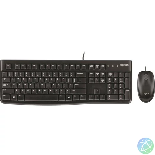 Egér- és billentyűzet készlet, vezetékes, USB, LOGITECH "MK120", fekete