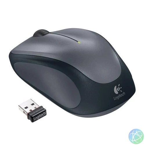 Egér, vezeték nélküli, optikai, USB, LOGITECH "M235", szürke