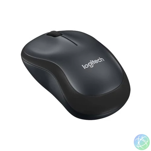 Egér, vezeték nélküli, optikai, USB, LOGITECH, "M220 Silent", fekete