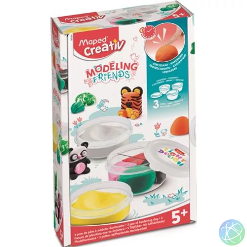 Modellező gyurmakészlet, levegőre száradó, MAPED CREATIV "Modeling Friends"