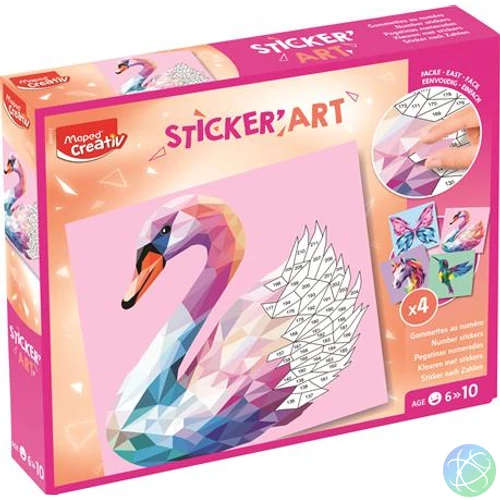 Kreatív matricás készlet, különleges állatok, MAPED CREATIV "Sticker` Art"