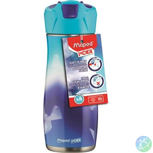 Kulacs, 580 ml, rozsdamentes acél, MAPED PICNIK "Concept Kids Arctic", jégvilág