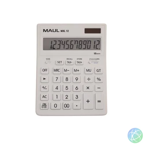 Számológép, asztali, 12 számjegy, MAUL "MXL 12", fehér