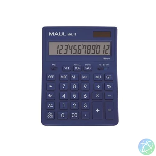 Számológép, asztali, 12 számjegy, MAUL "MXL 12", kék