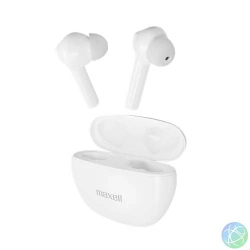 Fülhallgató, vezeték nélküli, Bluetooth 5.3, mikrofonnal, MAXELL "Dynamic+", fehér