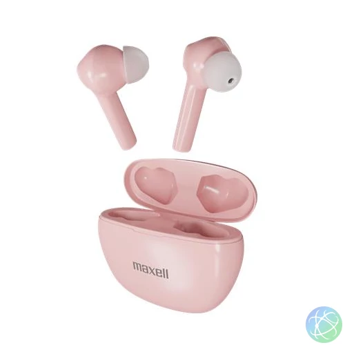 Fülhallgató, vezeték nélküli, Bluetooth 5.3, mikrofonnal, MAXELL "Dynamic+", rózsaszín
