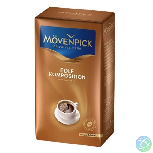 Kávé, pörkölt, őrölt, vákuumos csomagolásban, 500 g, MÖVENPICK "Edle Komposition"