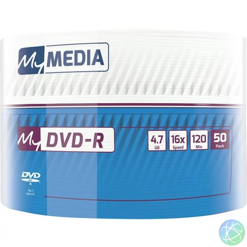 DVD-R lemez, 4,7 GB, 16x, 50 db, zsugor csomagolás, MYMEDIA (by VERBATIM)
