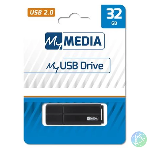 Pendrive, 32GB, USB 2.0, MYMEDIA (by VERBATIM)