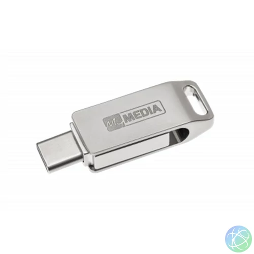 Pendrive, 32GB, USB 3.2 Gen1 + USB-C, alumínium ház, MYMEDIA "Dual" (by VERBATIM)