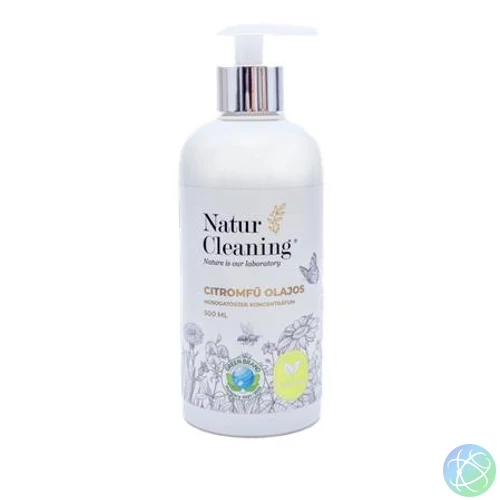 Mosogatószer koncentrátum, pumpás, 500 ml, NATURCLEANING, citromfű olajos