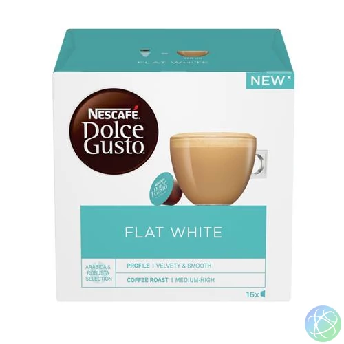 Kávékapszula, 16 db, NESCAFÉ DOLCE GUSTO "Flat White"