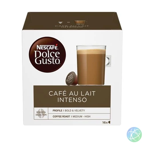 Kávékapszula, 16 db, NESCAFÉ DOLCE GUSTO "Café au Lait Intenso"