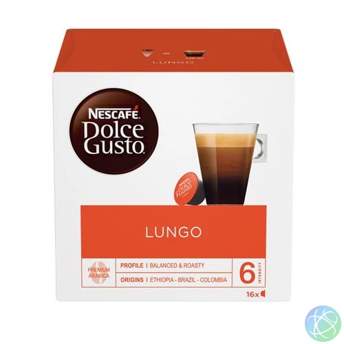 Kávékapszula, 16 db,  NESCAFÉ DOLCE GUSTO "Caffé Lungo"