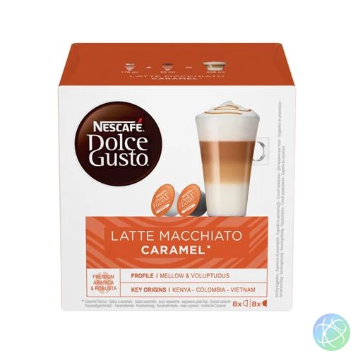 Kávékapszula, 8x2 db,  NESCAFÉ DOLCE GUSTO "Latte Macchiato", karamellás