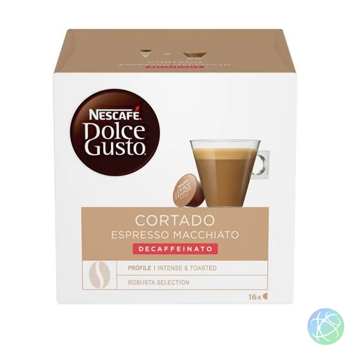 Kávékapszula, 16 db,  NESCAFÉ DOLCE GUSTO "Cortado", koffeinmentes
