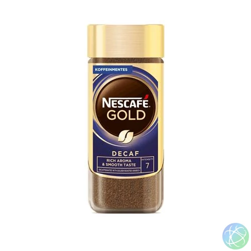 Instant kávé, koffeinmentes, 100 g, üveges, NESCAFÉ "Gold"