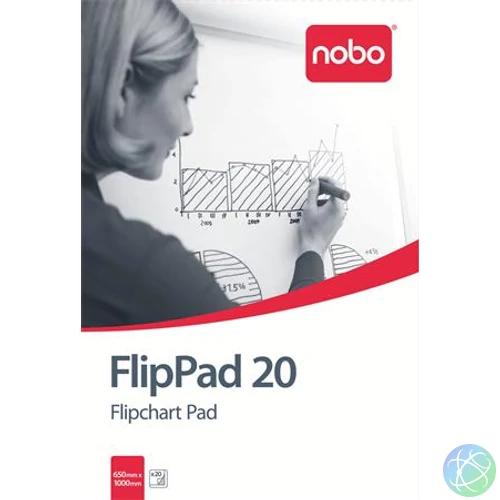 Flipchart papír, 650X955mm, 20 lap, NOBO