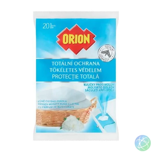Molyirtó golyók, 20 db, ORION, frissen mosott ruha illattal