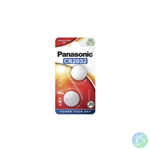 Gombelem, CR2032, 2 db, PANASONIC