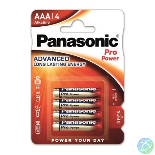 Elem, AAA mikro, 4 db, PANASONIC "Pro power"