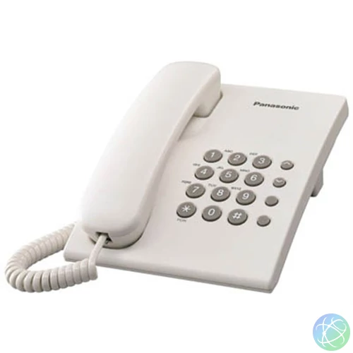 Telefon, vezetékes, PANASONIC "KX-TS500HGW", fehér