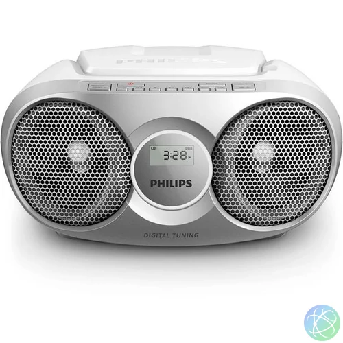 Rádió, CD-lejátszóval, PHILIPS "AZ215", ezüst