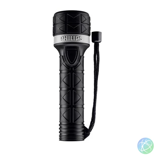 Elemlámpa, LED, 2xAA, gumi borítás, PHILIPS