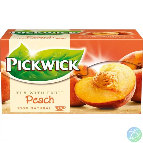 Fekete tea, 20x1,5 g, PICKWICK, őszibarack