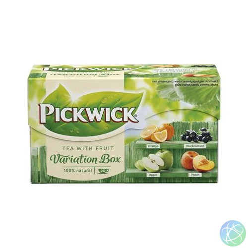 Fekete tea, 20x1,5 g, PICKWICK "Variációk Zöld", narancs, feketeribizli, alma, őszibarack