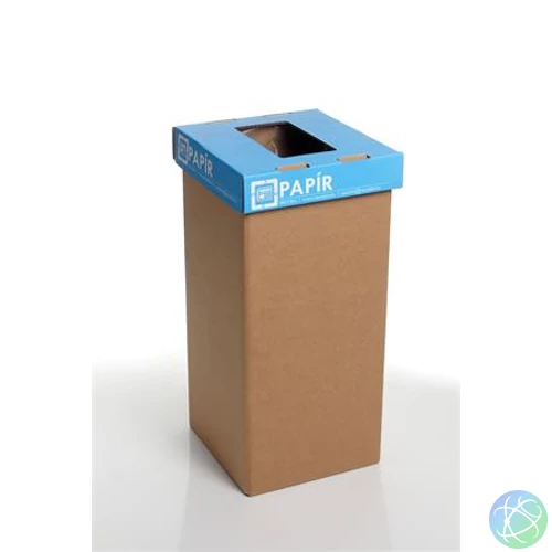 Szelektív hulladékgyűjtő, újrahasznosított, 20 l, RECOBIN "Mini", kék