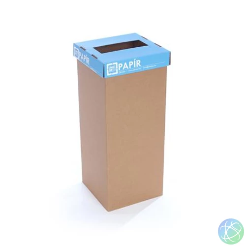 Szelektív hulladékgyűjtő, újrahasznosított, 50 l, RECOBIN "Office", kék