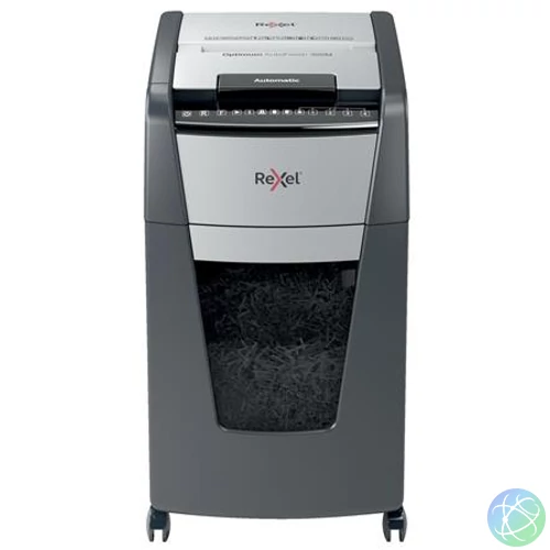 Iratmegsemmisítő, mikrokonfetti, 300 lap, REXEL, "Optimum AutoFeed+ 300M"