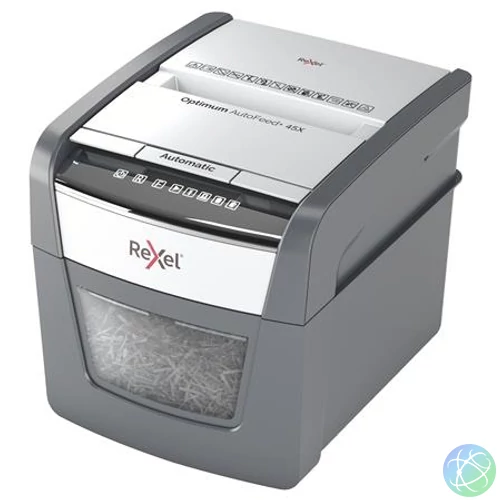 Iratmegsemmisítő, konfetti, 45 lap, REXEL "Optimum AutoFeed 45X"